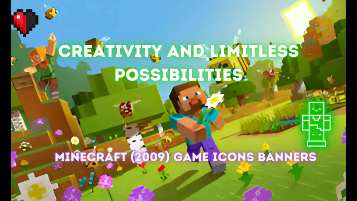 minecraft (2009) game icons banners