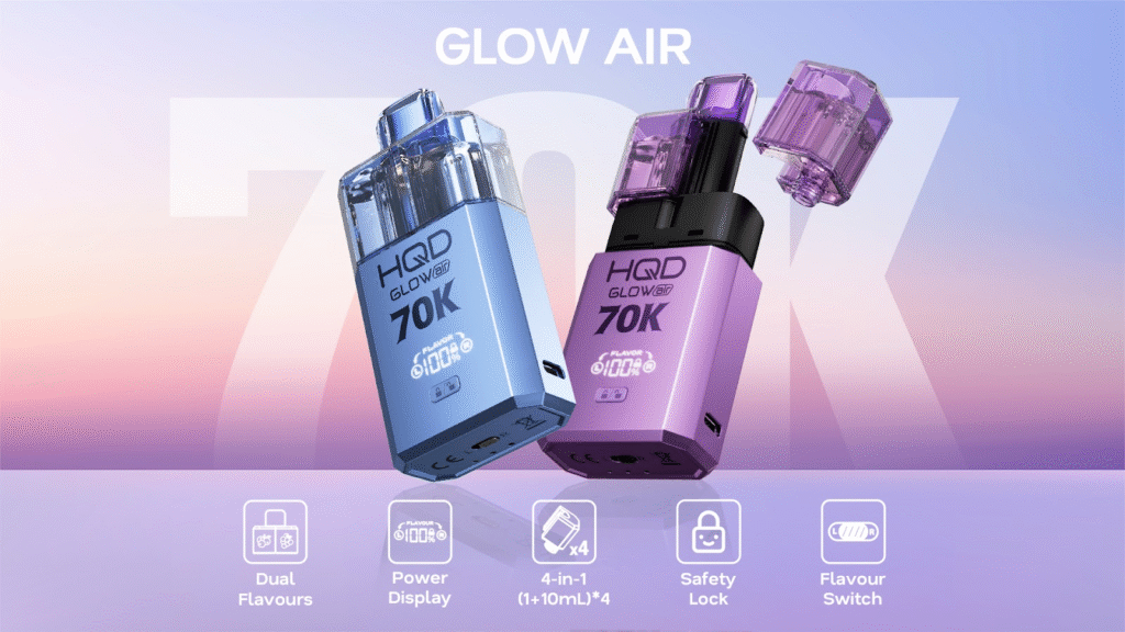 HQD Glow Air 70K Launches in the UK: First-Ever TPD-Compliant 70K Puff Vape with Dual Flavour Switch & 4-in-1 Pod System—Smart in Every Puff HQD Glow Air 70K Launches in the UK: First-Ever TPD-Compliant 70K Puff Vape with Dual Flavour Switch & 4-in-1 Pod System—Smart in Every Puff