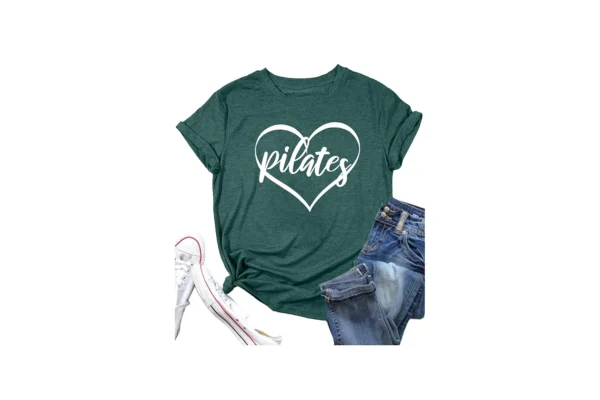 Women Printed Gym Shirts for Yoga and Pilates Classes